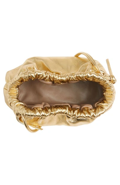 Mansur Gavriel Mini Cloud Metallic Leather Clutch In Gold