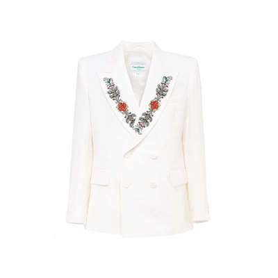 Shop Casablanca Double-breasted Wool Jacket In 50