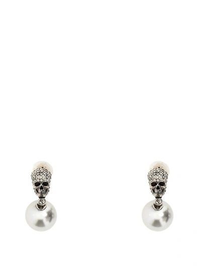 Shop Alexander Mcqueen Earrings In Silver