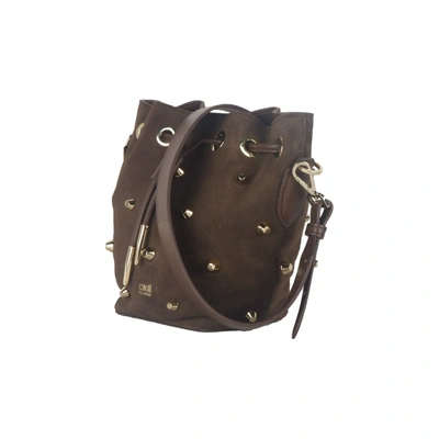 Shop Cavalli Class Brown Calfskin Women's Handbag