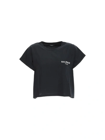 Shop Balmain T-shirts & Vests In Eab Noir/blanc