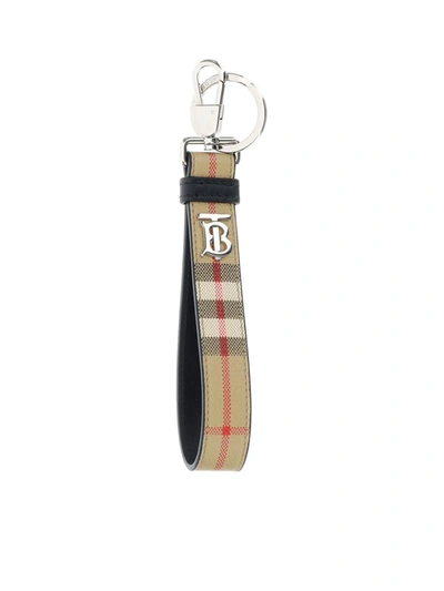 Shop Burberry Keyrings & Chains In Archive Beige