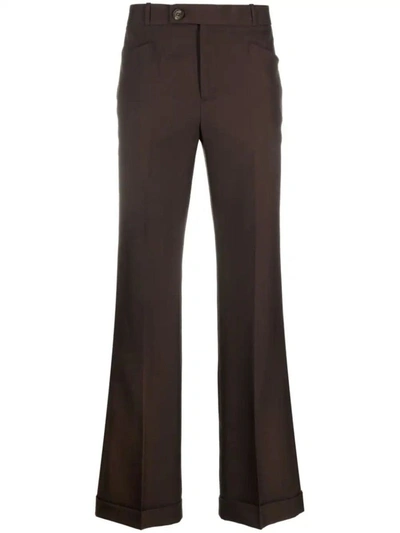 ernest w baker 20ss flare trousers brown-