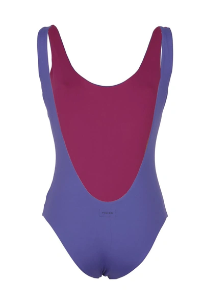 Fisico Cristina Ferrari Fisico One-piece Swimming Costume With Back Neckline In Purple