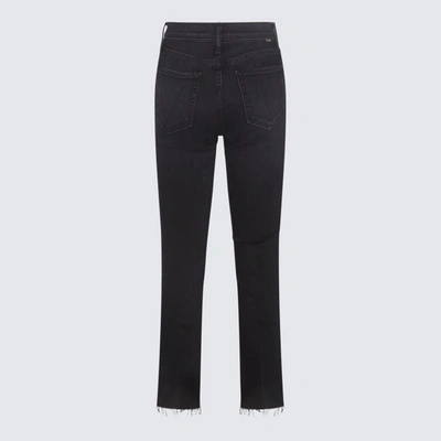 Shop Mother Black Cotton Jeans