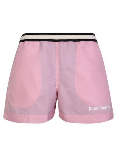 Shop Palm Angels Shorts In Pink