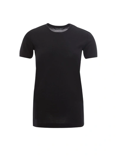 Shop Dolce & Gabbana Black Wool Women's T-shirt