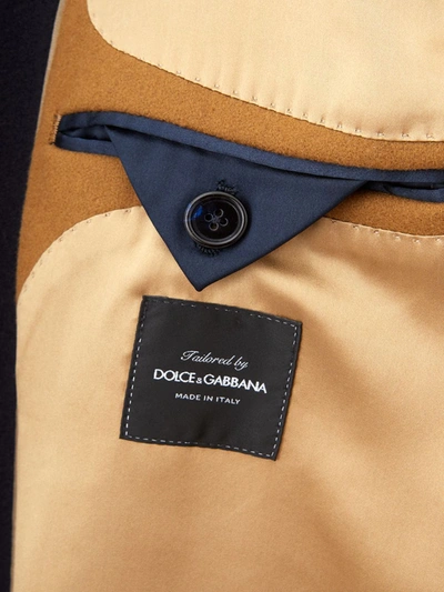Shop Dolce & Gabbana Blue Wool Men's Coat