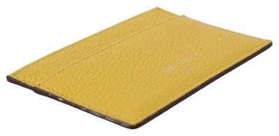 Shop Jimmy Choo Aarna Yellow Leather Card Women's Holder