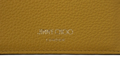 Shop Jimmy Choo Aarna Yellow Leather Card Women's Holder