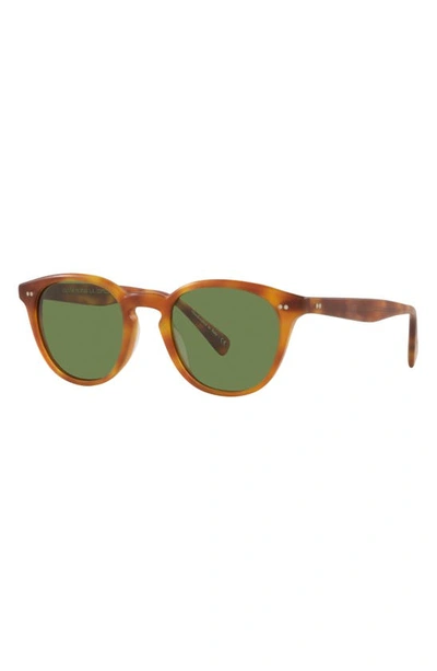 Oliver Peoples Tortoiseshell-effect Round-frame Sunglasses In Lt Brown