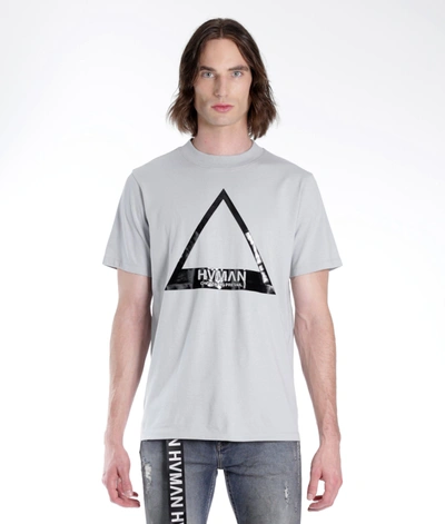Shop Hvman Triangle Logo Tee In Grey