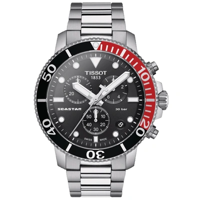 Shop Tissot Men's Seastar Black Dial Watch