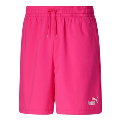 Shop Puma Men's Essentials Woven Shorts In Pink