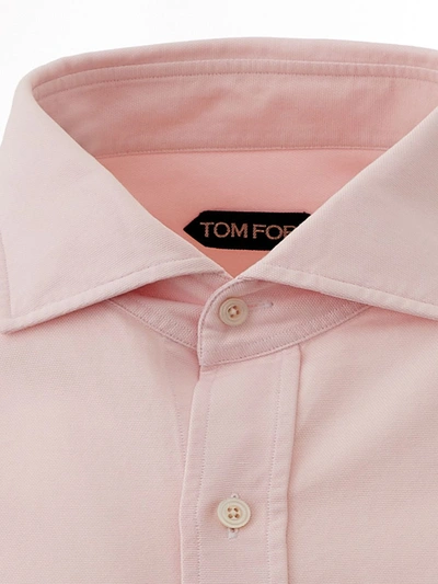 Shop Tom Ford Pink Long Sleeves Regular Fit Men's Shirt