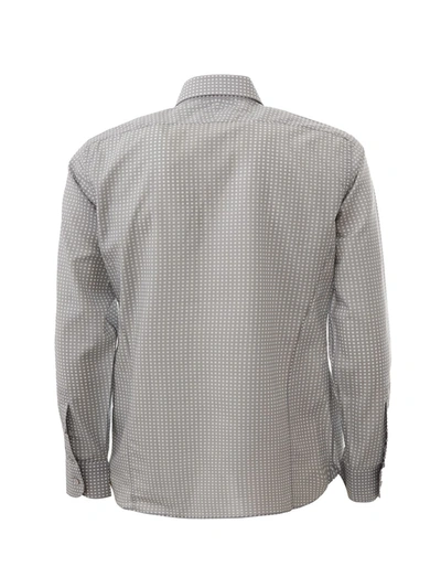 Shop Tom Ford Regular Fit Shirt With Micro Print Men's Allover In Grey