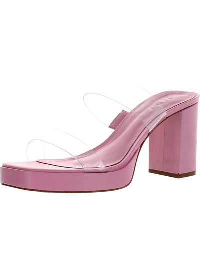 Shop Schutz Ariella Womens Transparent Block Heel Platform Sandals In Pink