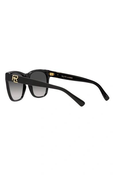 Shop Ralph Lauren 57mm Square Sunglasses In Black