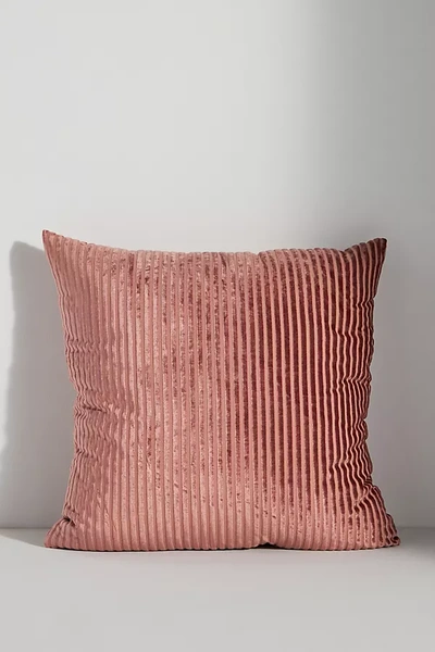 Shop Anthropologie Fiora Ribbed Velvet Pillow