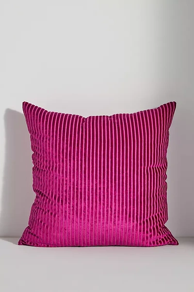 Shop Anthropologie Fiora Ribbed Velvet Pillow