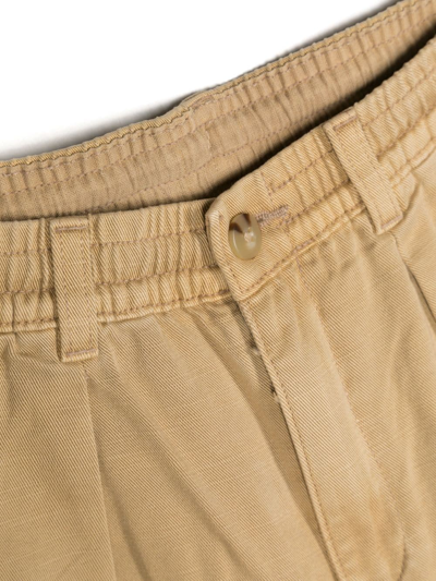 Shop Ralph Lauren Straight-leg Cotton Trousers In Neutrals
