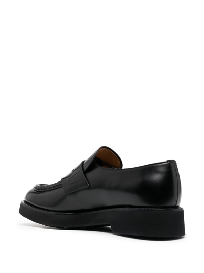 Shop Church's Panelled Leather Loafers In Black