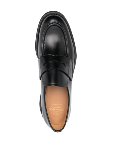Shop Church's Panelled Leather Loafers In Black