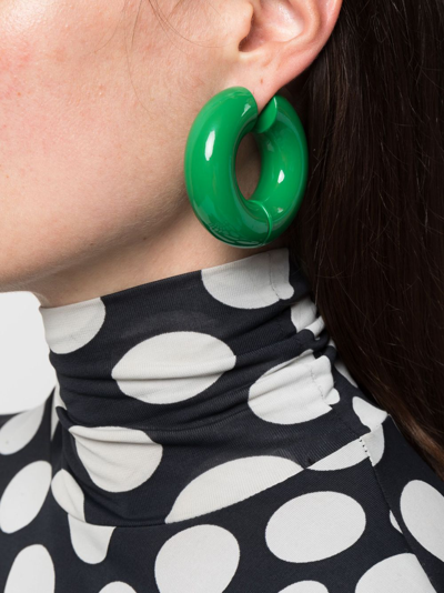 Uncommon Matters Large Strato Chunky-hoop Earrings In Green