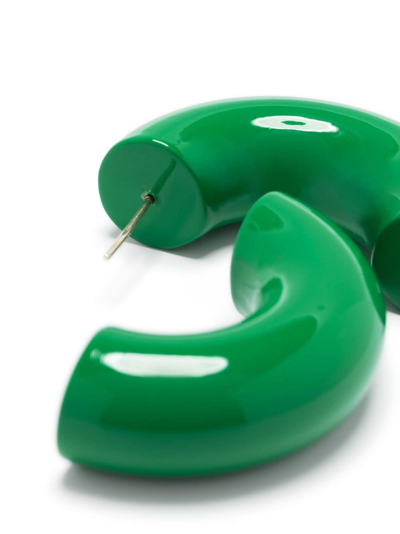 Uncommon Matters Large Strato Chunky-hoop Earrings In Green