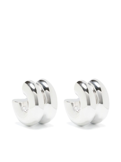 Shop Uncommon Matters Billow Sculpted-hoop Earrings In Silver