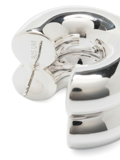 Shop Uncommon Matters Billow Sculpted-hoop Earrings In Silver