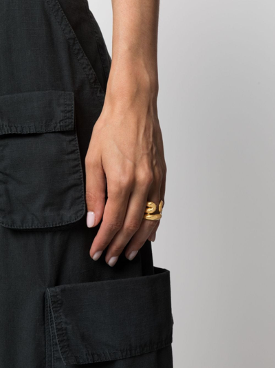 Shop Uncommon Matters Torrent Sculpted-design Ring In Gold