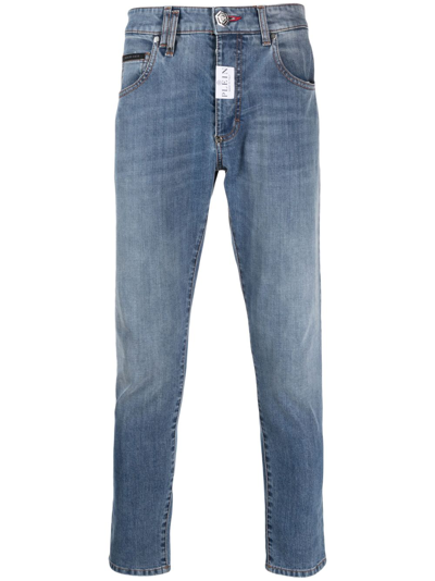 Shop Philipp Plein Low-rise Skinny Jeans In Blue