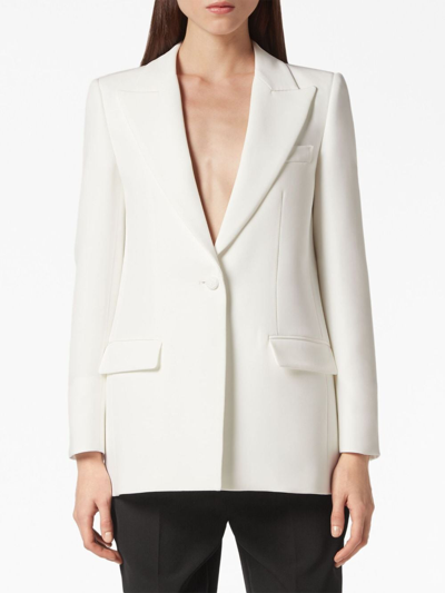 Shop Philipp Plein Cady Single-breasted Peaked Blazer In White