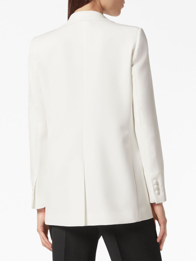 Philipp Plein Cady Single-breasted Peaked Blazer In White