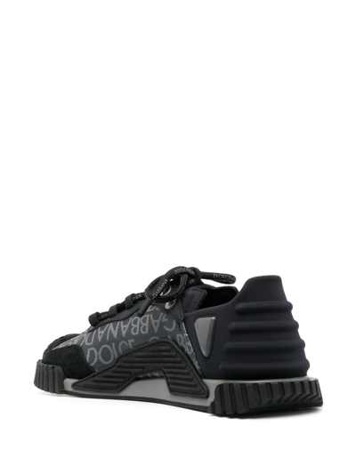 Shop Dolce & Gabbana Ns1 Logo-jacquard Sneakers In Black