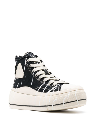 Shop R13 Kurt Paint-splatter Sneakers In Black