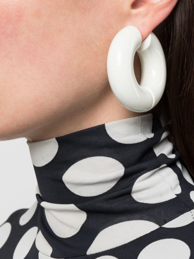 Uncommon Matters Large Strato Chunky-hoop Earrings In White