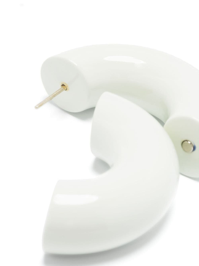 Uncommon Matters Large Strato Chunky-hoop Earrings In White