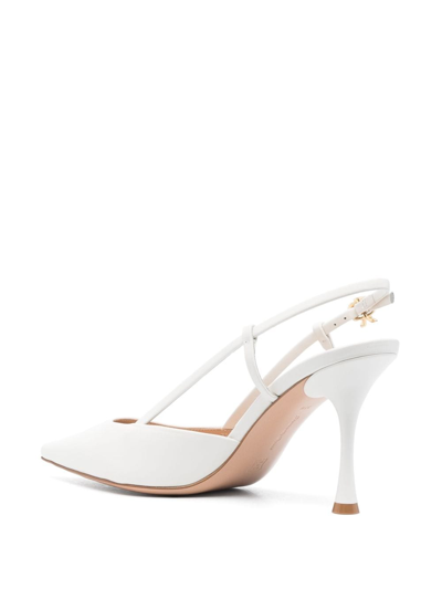 Gianvito Rossi Ascent Slingback Pumps With Back Strap In White