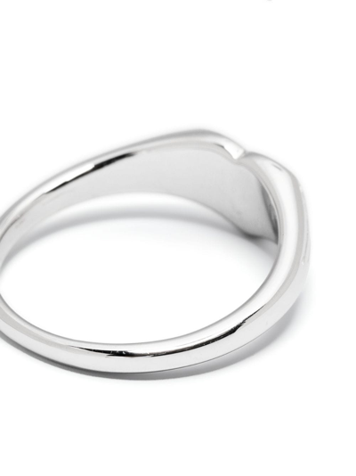 Shop Missoma Heart Engraveable Ring In Silver