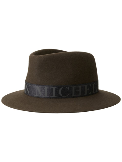 Shop Maison Michel Andre Fedora Hat In Brown