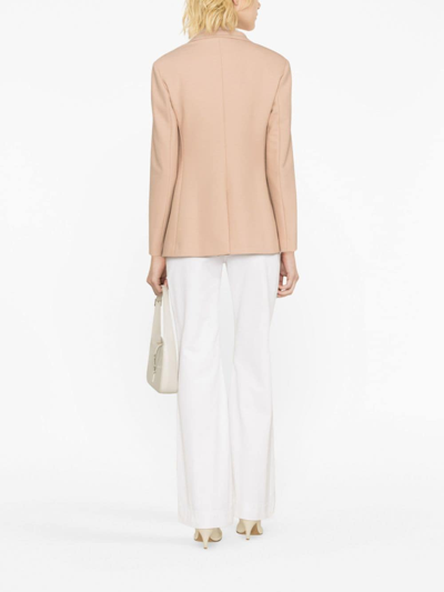 Shop Fabiana Filippi Double-breasted Blazer In Neutrals