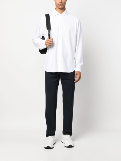 Fedeli Sean Cotton-blend Shirt In White