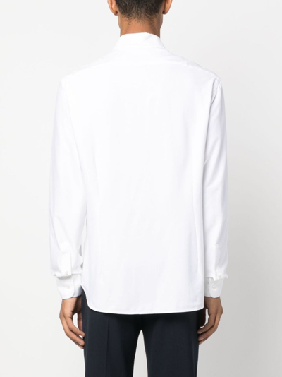 Fedeli Sean Cotton-blend Shirt In White