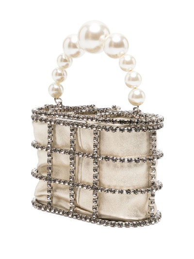Shop Rosantica Holli Crystal-embellished Tote Bag In Gold