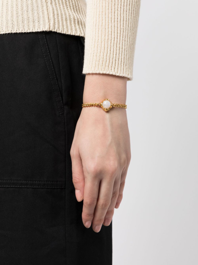 Shop Alighieri The Eye Of The Moonstone Bracelet In Gold