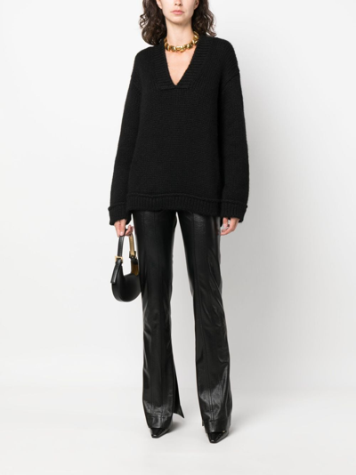 Shop Tom Ford V-neck Pullover Jumper In Black