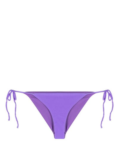 Shop Jade Swim Lana Terry-cloth Bottoms In Purple