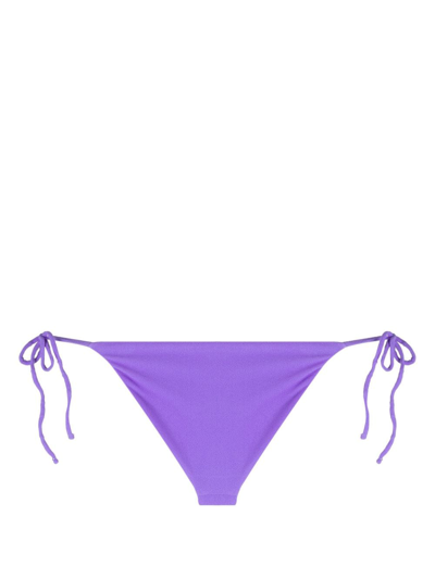 Shop Jade Swim Lana Terry-cloth Bottoms In Purple